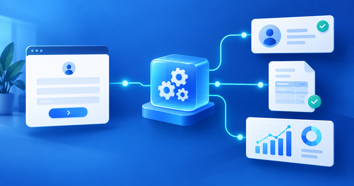 Заявка автоматически передаётся в CRM, документы и аналитику